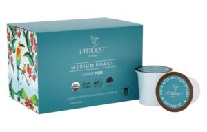 Lifeboost Medium Roast Low Acid Coffee K-Cups