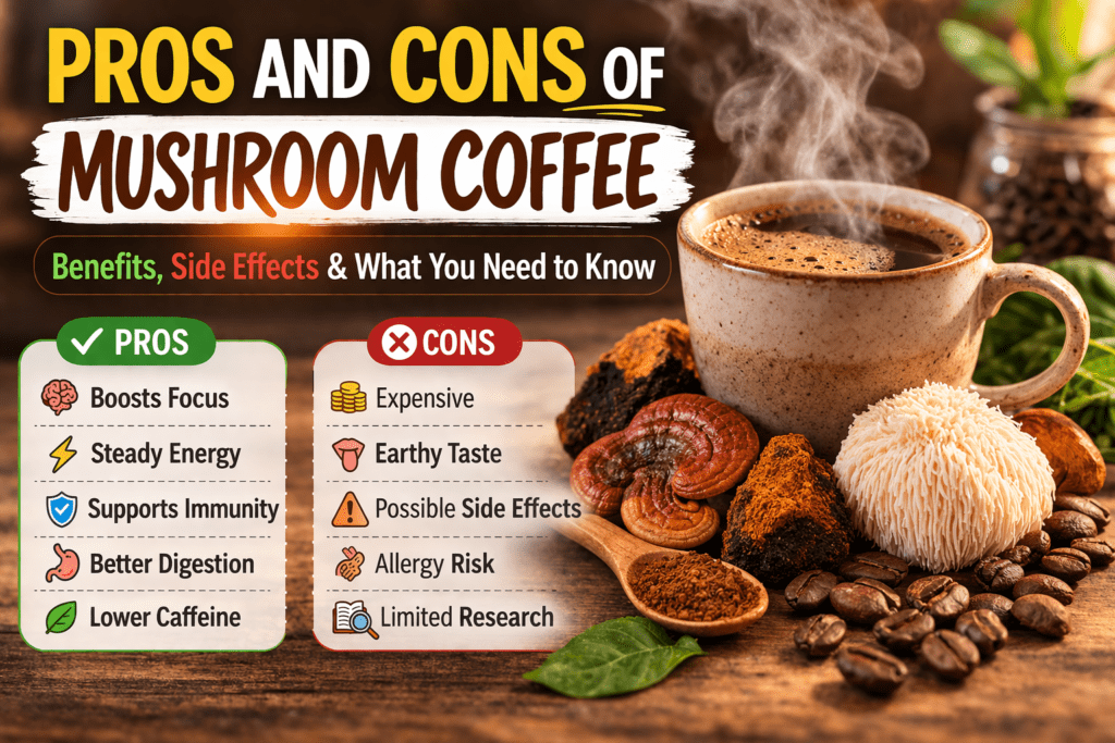 Pros and Cons of Mushroom Coffee